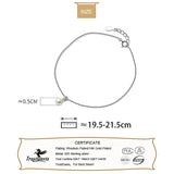TrustDavis Minimalist 925 Silver Beads Chain Anklets Wedding Jewelry DA1825