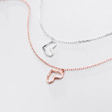 TrustDavis 925 Silver Heart Chain Bracelet For Women Wedding Gift