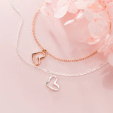 TrustDavis 925 Silver Heart Chain Bracelet For Women Wedding Gift