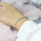 TrustDavis 925 Sterling Silver 4mm Chain Bracelet For Women DA1305