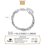 TrustDavis 925 Sterling Silver 4mm Chain Bracelet For Women DA1305