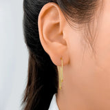 TrustDavis 925 Sterling Silver Paperclip Ear Hook Dangle Earring For Women