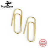 TrustDavis 925 Sterling Silver Paperclip Ear Hook Dangle Earring For Women