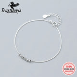 TrustDavis 925 Silver Mini Bead Bracelet for Women Party Jewelry DS1091