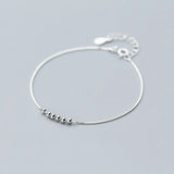 TrustDavis 925 Silver Mini Bead Bracelet for Women Party Jewelry DS1091