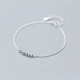 TrustDavis 925 Silver Mini Bead Bracelet for Women Party Jewelry DS1091
