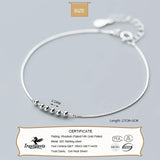 TrustDavis 925 Silver Mini Bead Bracelet for Women Party Jewelry DS1091