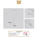 TrustDavis 925 Silver Sweet Cross Clavicle Necklace For Women