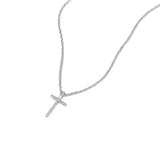 TrustDavis 925 Silver Sweet Cross Clavicle Necklace For Women