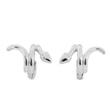 TrustDavis 925 Silver Snake Charm Hoop Earring Wedding Jewelry