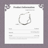 TrustDavis S925 Silver Bracelet Women INS Style Double-Layers Chain H0098