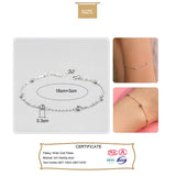 TrustDavis 925 Solid Silver 6 Beads Bracelet For Women