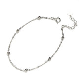 TrustDavis 925 Solid Silver 6 Beads Bracelet For Women