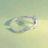 925 Sterling Silver Moon Cocktail Ring Opening Sizable Girls Xmas Gift