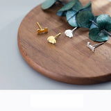 TrustDavis 925 Silver Asymmetric Dog Bone Stud Earrings For Girls DS711