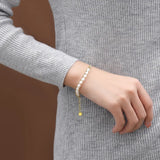 TrustDavis Sterling Silver Baroque Pearl Bracelet High Jewelry K025