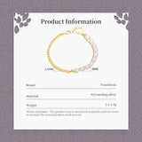TrustDavis Sterling Silver Baroque Pearl Bracelet High Jewelry K025