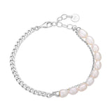 TrustDavis Sterling Silver Baroque Pearl Bracelet High Jewelry K025
