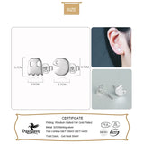 TrustDavis 925 Silver Asymmetric Devil Stud Earrings For Women DS169