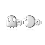 TrustDavis 925 Silver Asymmetric Devil Stud Earrings For Women DS169