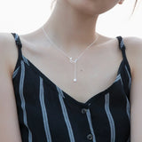 TrustDavis 925 Silver Moon & Star Tales Pendant Necklace