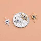 TrustDavis 925 Silver CZ Star Charms Pendant DIY Accessories