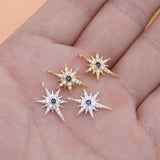 TrustDavis 925 Silver CZ Star Charms Pendant DIY Accessories