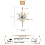 TrustDavis 925 Silver CZ Star Charms Pendant DIY Accessories
