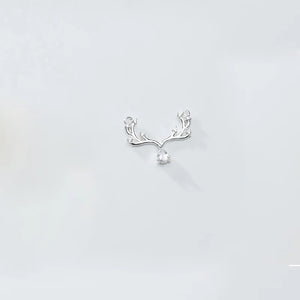 925 Sterling Silver Antlers CZ Charm Pendant DIY Accessories