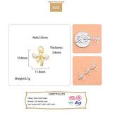 TrustDavis 925 Sterling Silver Bowknot CZ Charm Pendant Jewelry