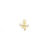TrustDavis 925 Sterling Silver Bowknot CZ Charm Pendant Jewelry