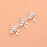 TrustDavis 925 Sterling Silver Bowknot CZ Charm Pendant Jewelry