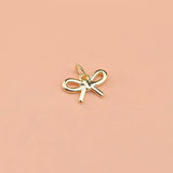 TrustDavis 925 Sterling Silver Bowknot Charm Pendant Jewelry HY090