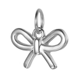 TrustDavis 925 Sterling Silver Bowknot Charm Pendant Jewelry HY090