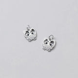 925 Sterling Silver Owl CZ Charm Pendant DIY Accessories DZ46