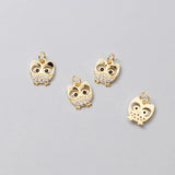 925 Sterling Silver Owl CZ Charm Pendant DIY Accessories DZ46