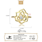 TrustDavis 925 Silver Flower CZ Charm Pendant DIY Jewelry DZ240