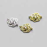 TrustDavis 925 Silver Flower CZ Charm Pendant DIY Jewelry DZ240