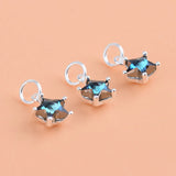 TrustDavis 925 Sterling Silver Mini Star CZ Charm Pendant