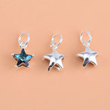 TrustDavis 925 Sterling Silver Mini Star CZ Charm Pendant