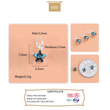 TrustDavis 925 Sterling Silver Mini Star CZ Charm Pendant