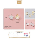 TrustDavis 925 Sterling Silver Heart CZ Charm Pendant DIY Accessories