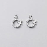 TrustDavis 925 Sterling Silver Butterfly CZ Charm Pendant