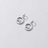TrustDavis 925 Silver Star CZ Charm Pendant DIY Accessories
