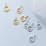 TrustDavis 925 Silver Star CZ Charm Pendant DIY Accessories