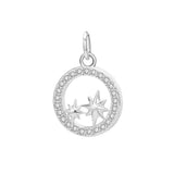 TrustDavis 925 Silver Star CZ Charm Pendant DIY Accessories