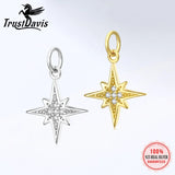 TrustDavis 925 Sterling Silver Sweet Star CZ Charm Pendant