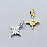 TrustDavis 925 Silver Star CZ Charm Pendant
