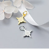 TrustDavis 925 Sterling Silver Sweet Star CZ Charm Pendant