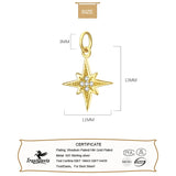 TrustDavis 925 Sterling Silver Sweet Star CZ Charm Pendant